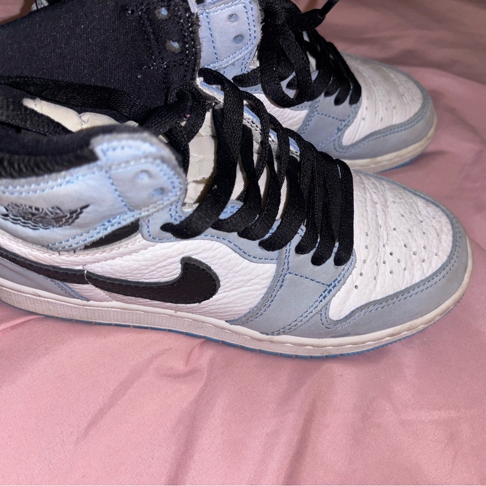 Jordan Kids' Black and Light Blue Sneakers